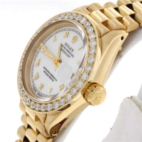 rolex lady-datejust diamond price|rolex lady datejust 18k gold.